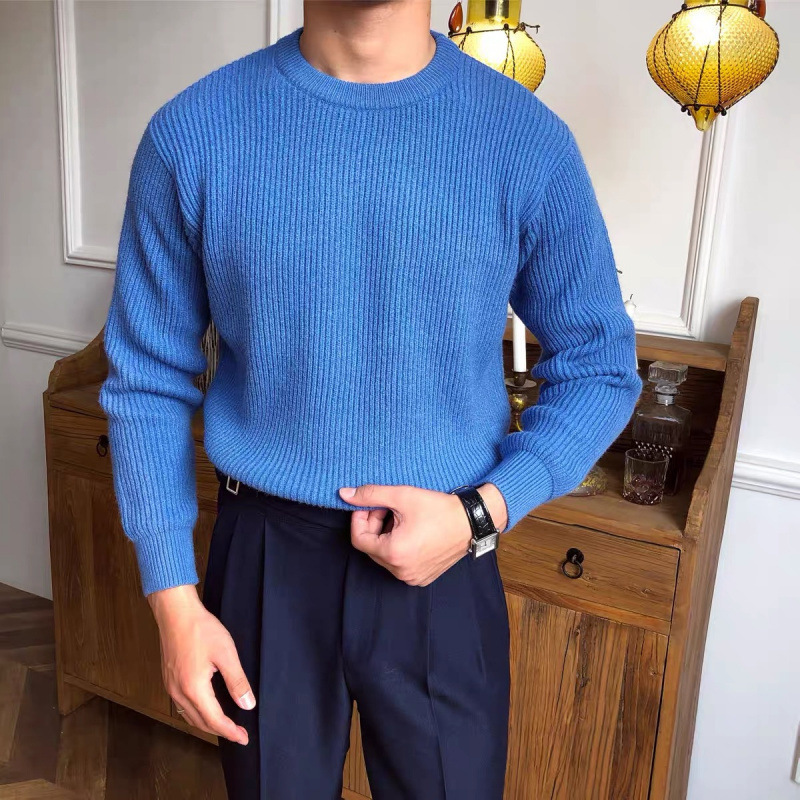 秋冬加厚毛衣男韩版潮流宽松日系针织衫冬季ins港风慵懒线衣跨境|undefined