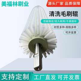 玻璃清洗机毛刷辊机械清扫除尘毛刷轮抛光水果清洗毛刷辊厂家带轴