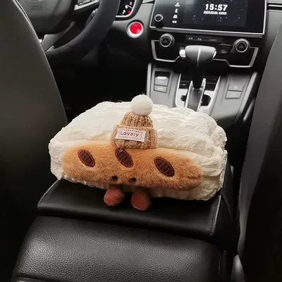 Car Tissue Box, Car Car tissue box/set - puff-tissue-box-horizontal-side-khaki-hat-baguette