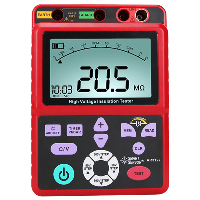 希玛AR3127兆欧表高压绝缘电阻测试仪电子摇表绝缘性测量仪5000V