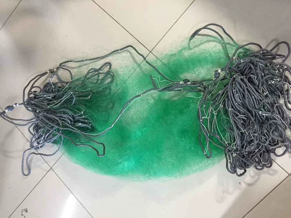 Трехслойная рыболовная сеть с утяжеленной веревкой, импортная шелковая трехслойная тонущая сеть для рыбалки.