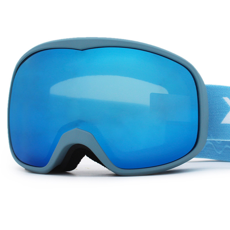 Kavisli çift katmanlı rüzgar geçirmez, kum geçirmez, buğu geçirmez kayak gözlüğü, miyop ve dağcılık kayakçıları için kullanılabilir_voghion.com