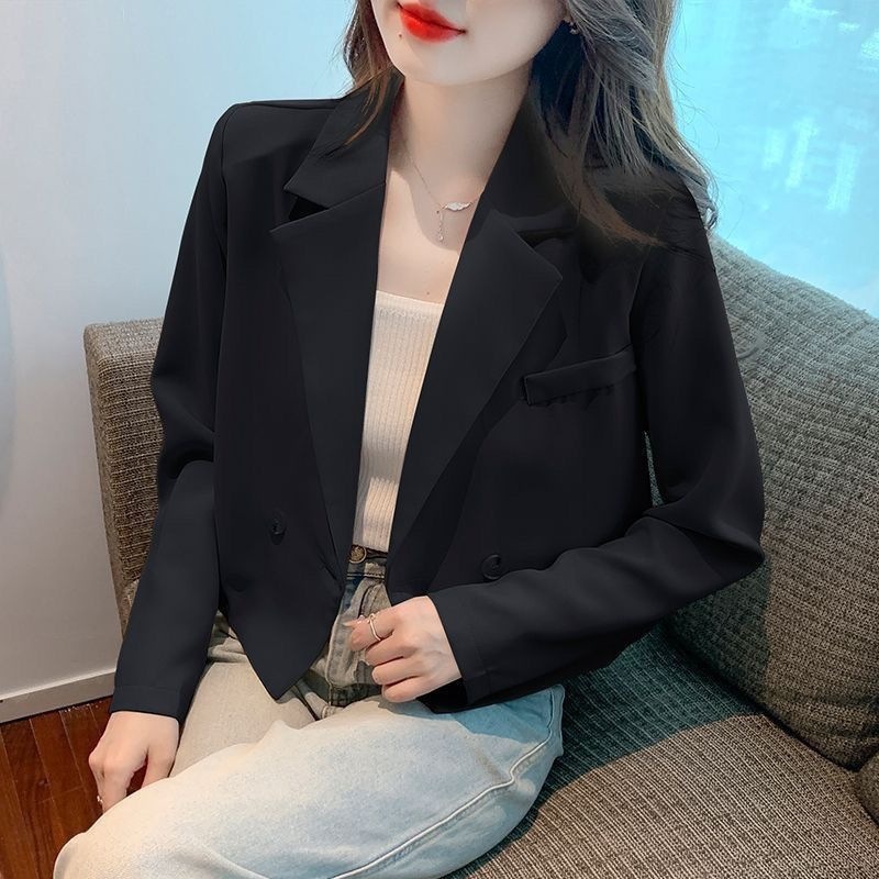 法式西服小个子秋洋气减龄短款上衣气质西装外套女2025新款爆款|undefined
