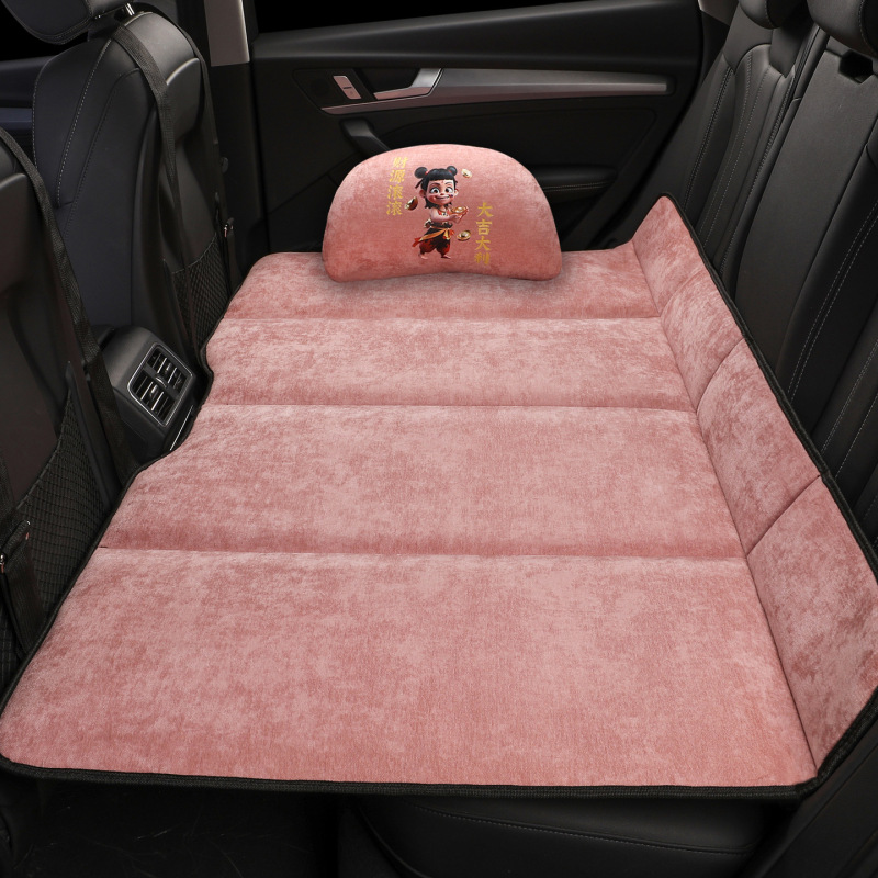 車載用シェニール折りたたみベッド、汎用エアレス車用寝具、後部座席用睡眠グッズ、折りたたみ式マットレス|undefined