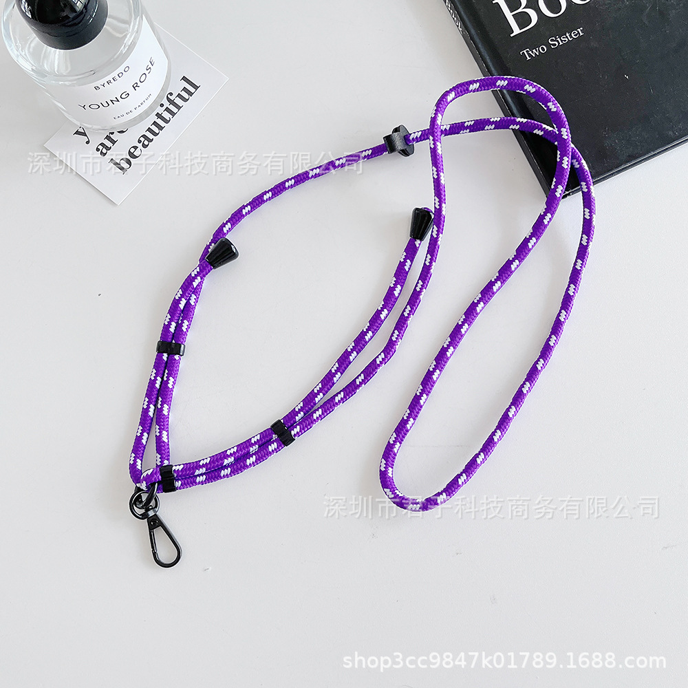 Personalidad japonesa y coreana de doble botón colgante colgante de doble botón colgante ajustable de hombro colgante de cuello para teléfono móvil bolso universal cuerda de botella de agua