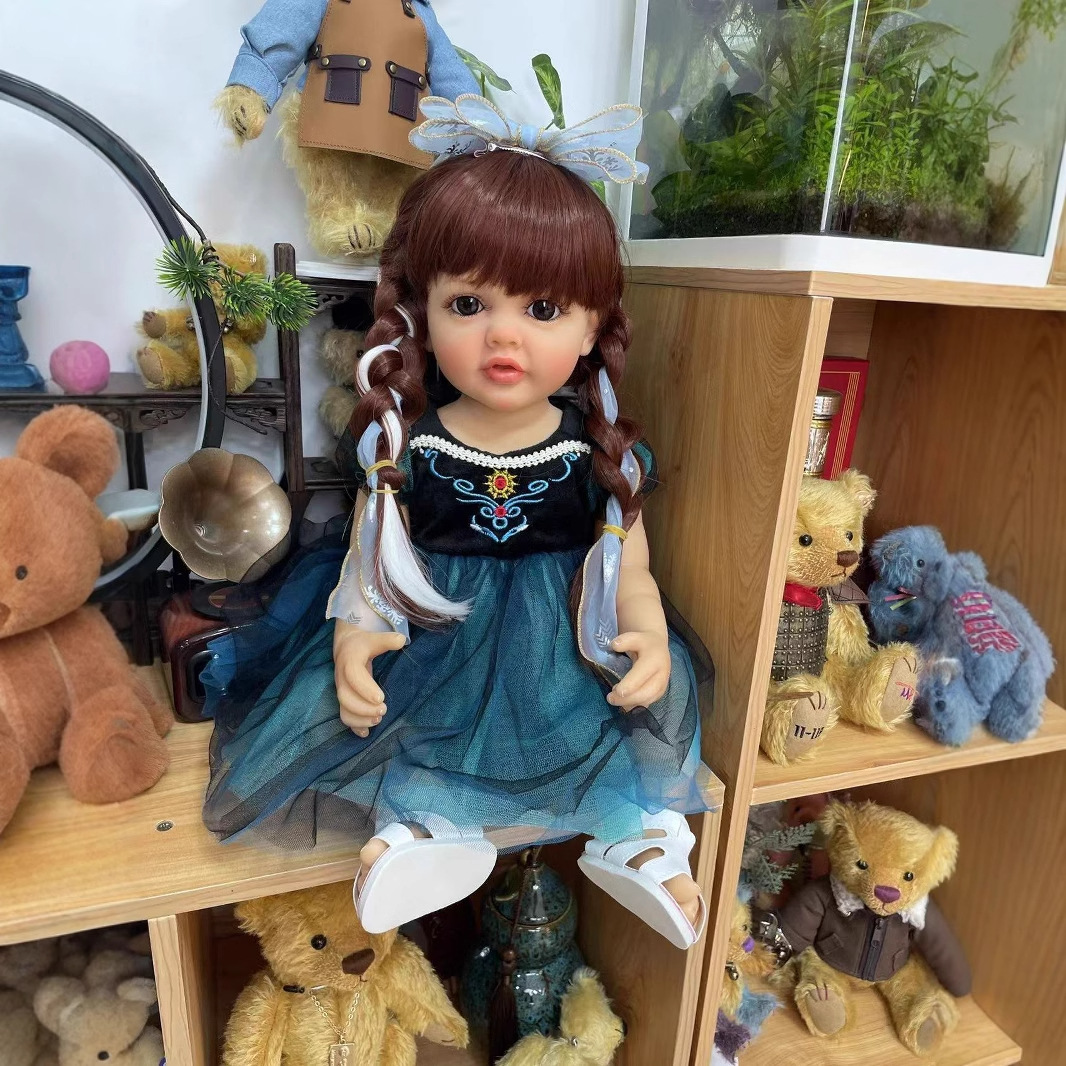 55cm de simulación de pegamento completo muñeca renacida Anna Princess TikTok suministro de comercio electrónico transfronterizo entrega de una sola pieza
