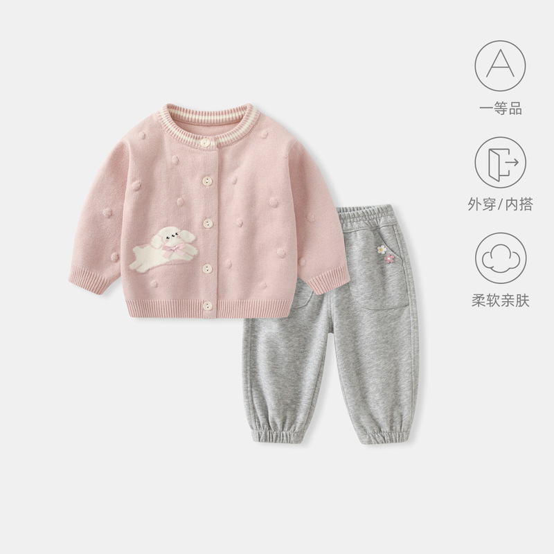 婴儿毛衣外套新款女宝宝秋装洋气针织衫儿童百搭秋款开衫外套线衣|undefined