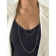 Y 66638 Double layer rice bead necklaces ˫��������������