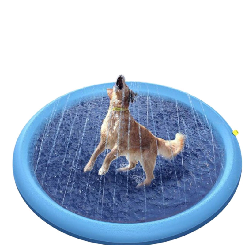 Punto transfronterizo almohadilla de rociado de agua al aire libre para mascotas para niños piscina infantil mascota gato gato perro juguete de agua al aire libre