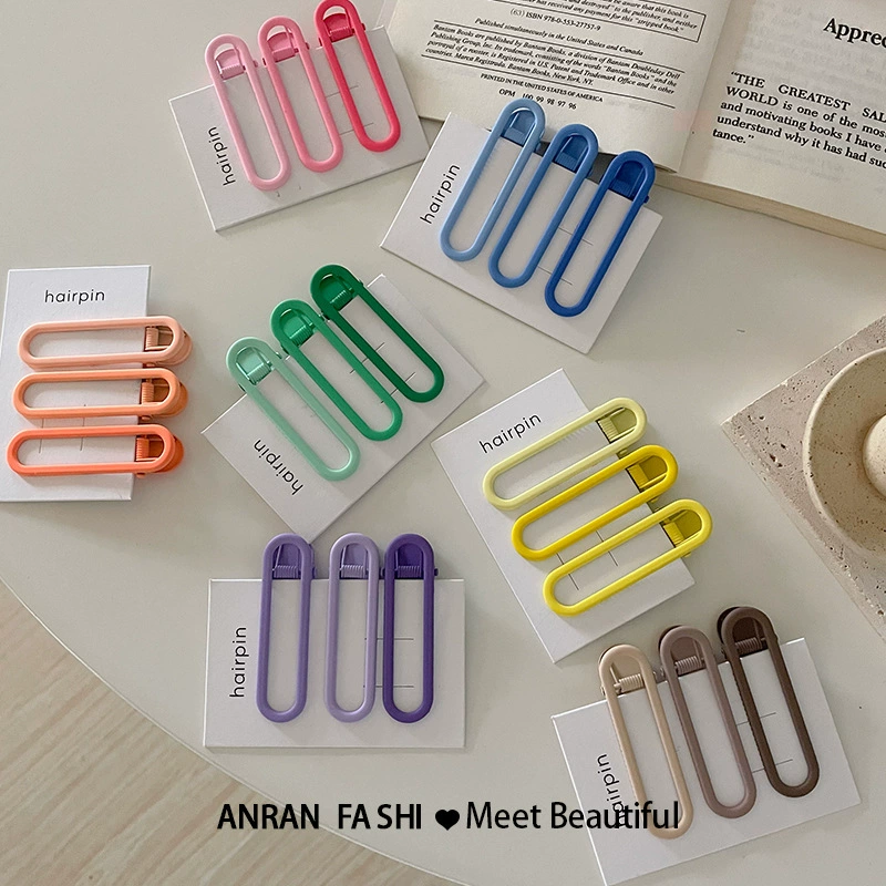 Зажим для волос Hairgrip, чёлка, заколки, crab pin, аксессуар для волос, 3 шт, 2022, интернет-знаменитость