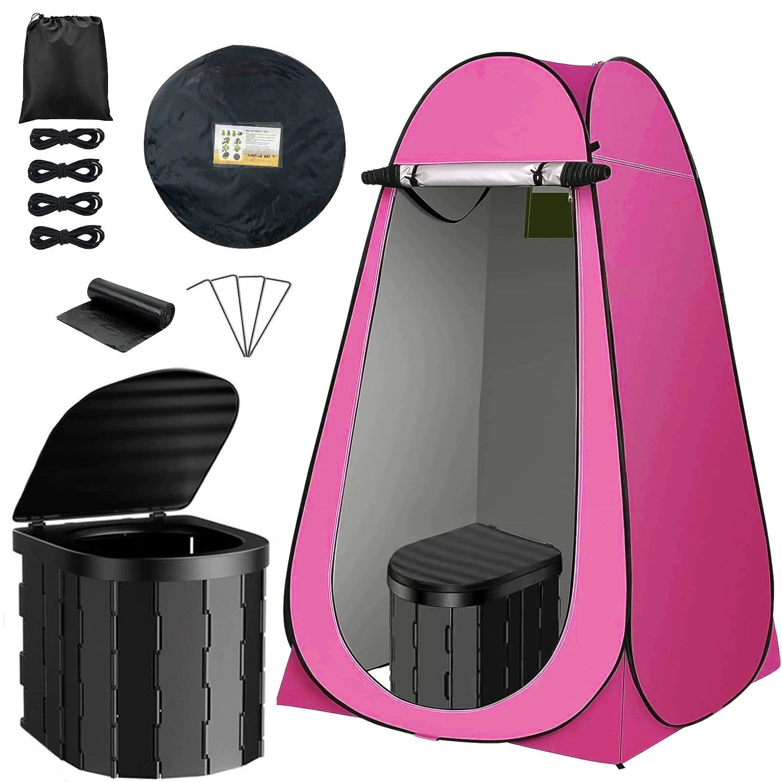 Carpa de baño al aire libre camping portátil inodoro camerino ducha baño camerino cubierta de pesca calentamiento carpa