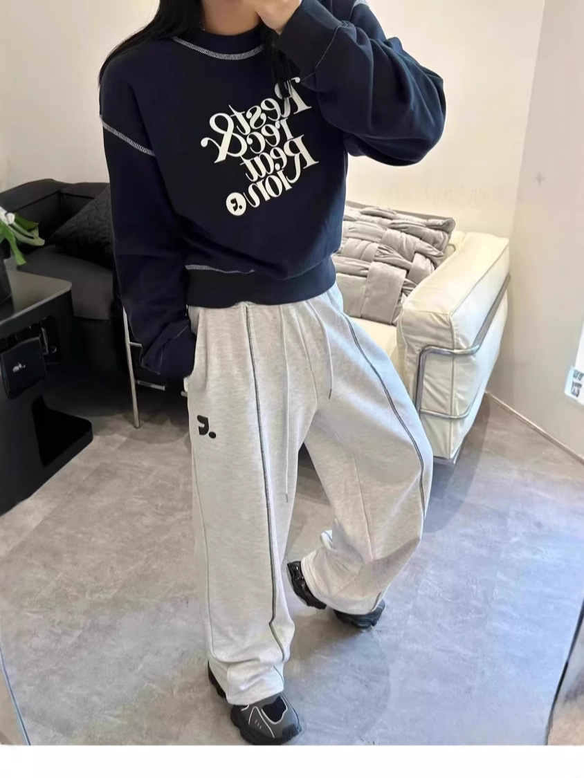 韓国の小衆Rest & RR秋の新型プリントカジュアルライン長ズボン