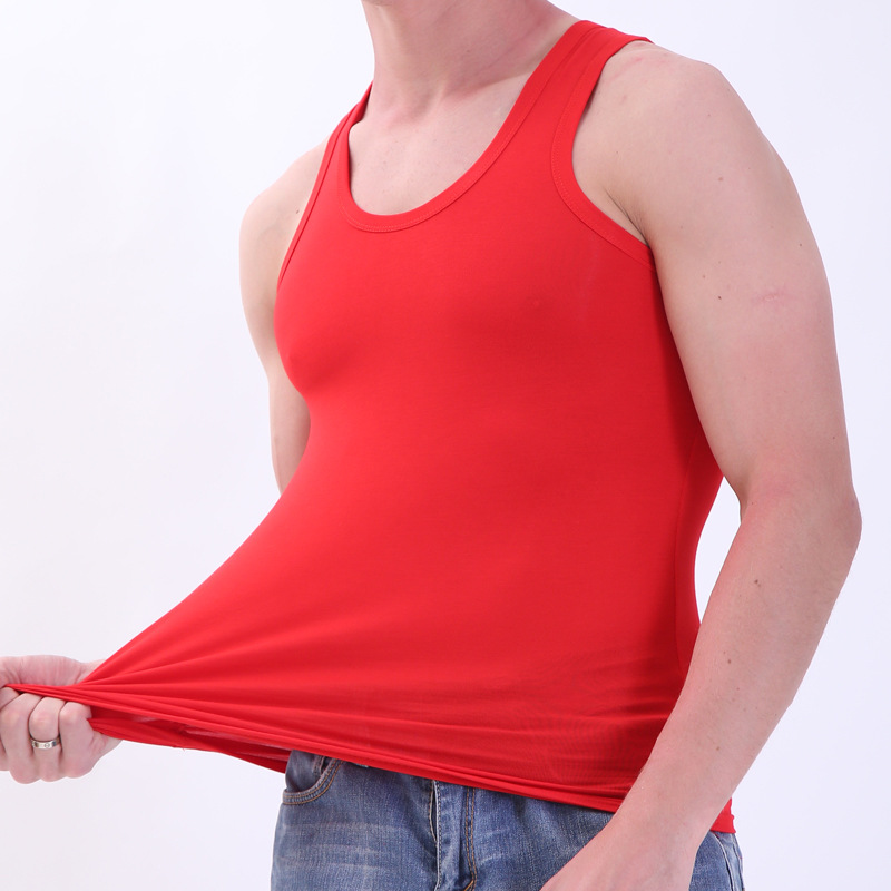 new pattern summer man modal vest I-shape Thread soft T-shirts Bodybuilding Hurdle Men's waistcoat wholesale
