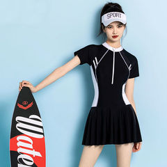 Women's One-piece Swimsuit 2024 New Professional Stomach Covering Slimming Conservative Hot Spring Plus Size Swimsuit