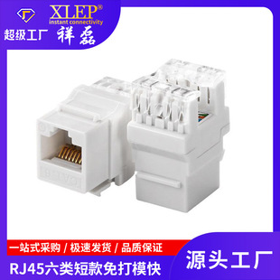 Manufacturer CAT6 short six-class network free-call module CAT6 unshielded RJ45 network cable network information panel