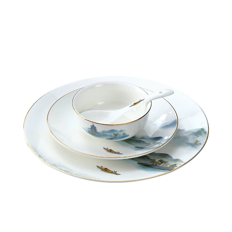 Tableware for hotel, set, Chinese style, 4 piece set