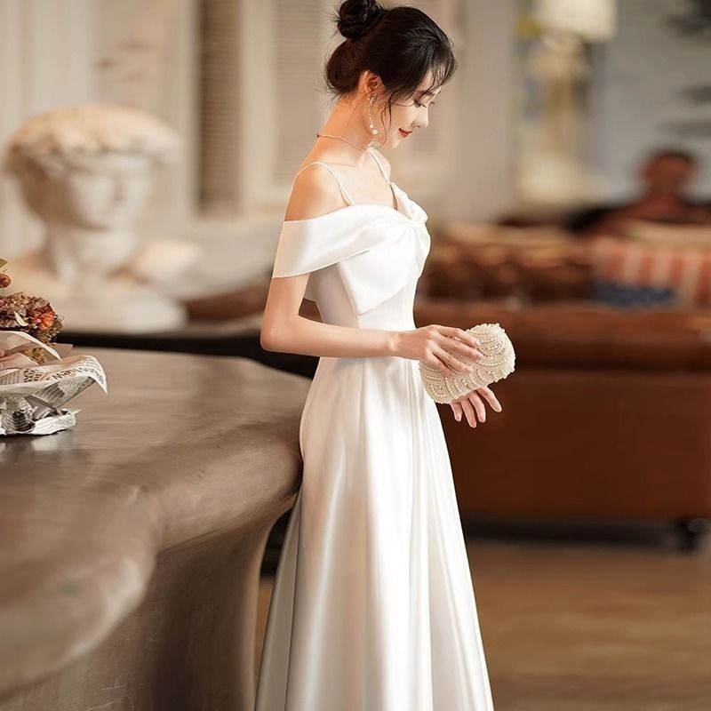 White Long Strapless Dress for Women, Elegant and Perfect for Formal Occasions, Beautiful Engagement and Registration Gown, Light Tulle White Long Strapless Dress for Women, Elegant and Perfect for Formal Occasions, Beautiful Engagement and Registration Gown, Light Tulle