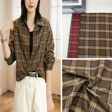 21S磨毛格子布 秋冬法兰绒苏格兰格子布 衬衫连衣裙外套格子面料