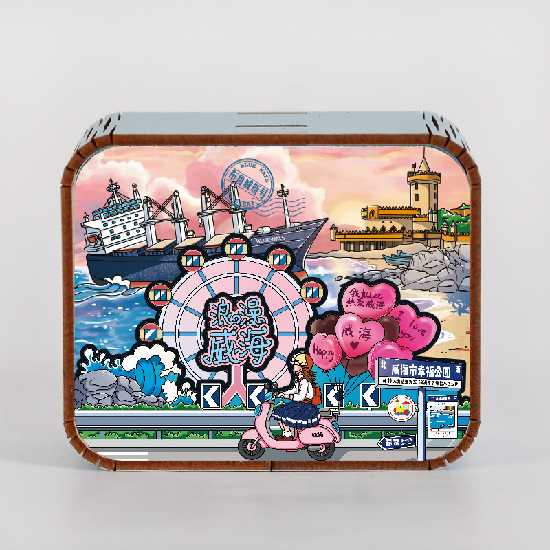 オリジナルアモイ重慶南京西安都市動態オルゴールオルゴールオルゴール観光記念品|undefined