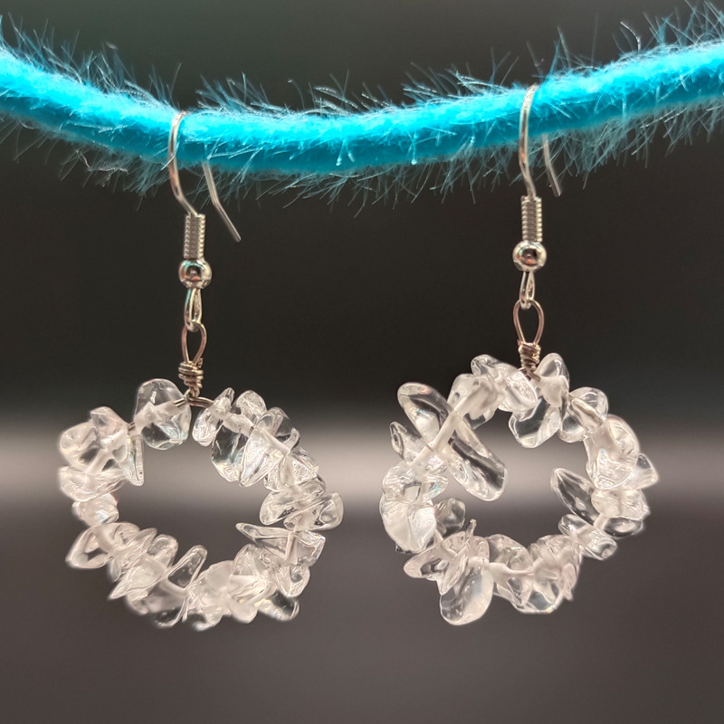 1 Par Casual Irregular Cristal Con Cuentas Pendientes De Gota display picture 3