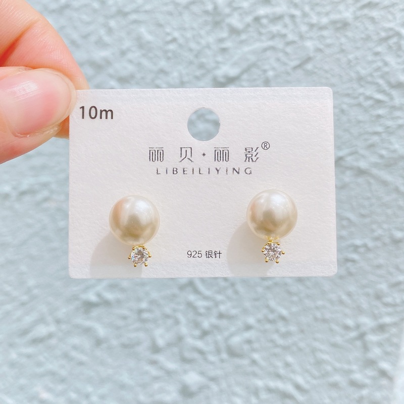 Liyin/Libeliying 新しいパール蝶のイヤリング女性のためのライト高級優しい気質シンプルなイヤリングシルバー針イヤリング|undefined