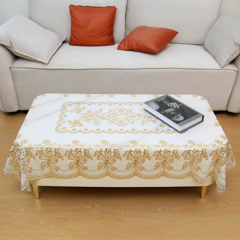 ПВХ горячекатаная скатерть маслостойкая одноразовая водонепроницаемая пылезащитная чайная ткань одноразовая прямоугольная сетка красная скатерть