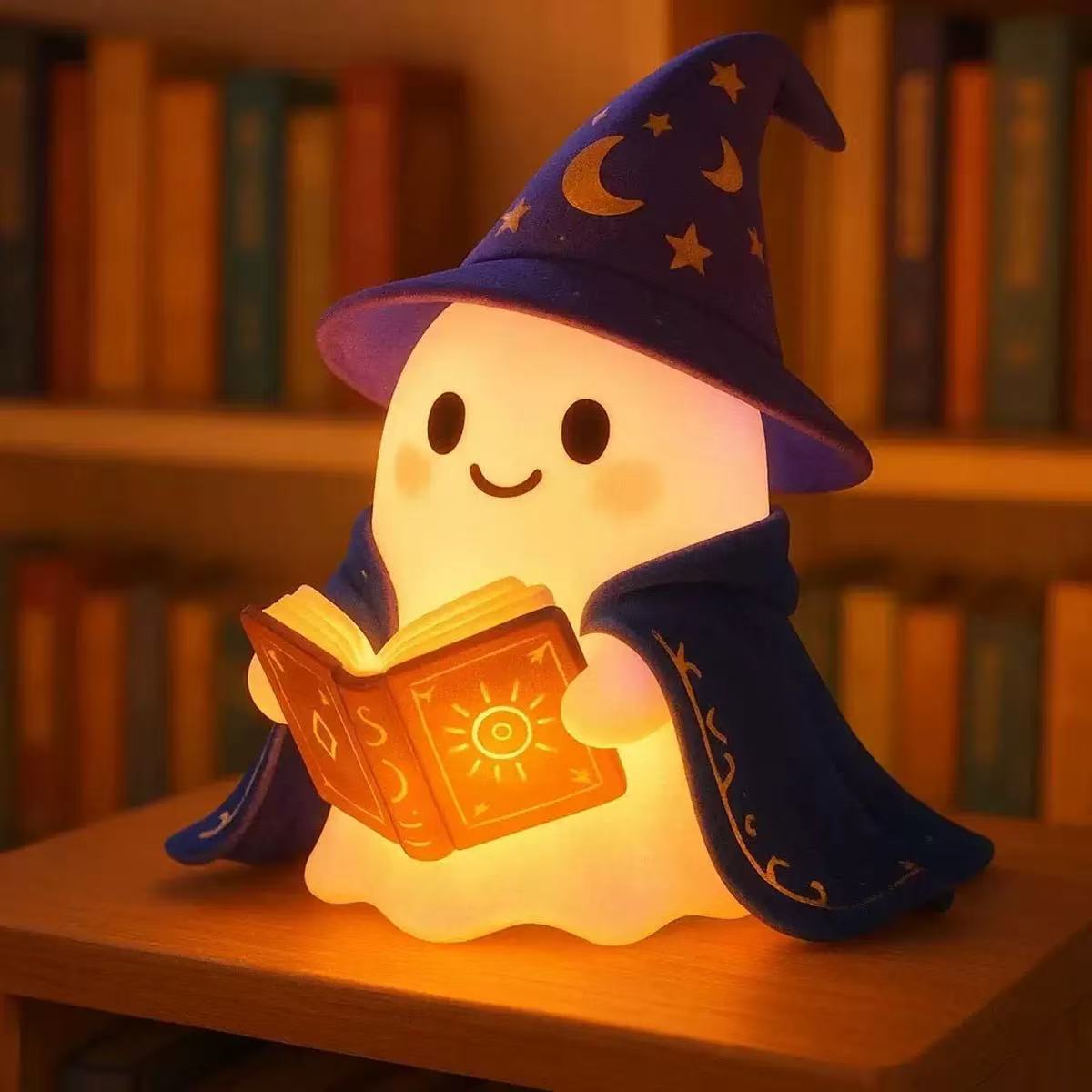 Ghost Wizard Night Reading Book Lamp树脂摆件幽灵巫师读书灯