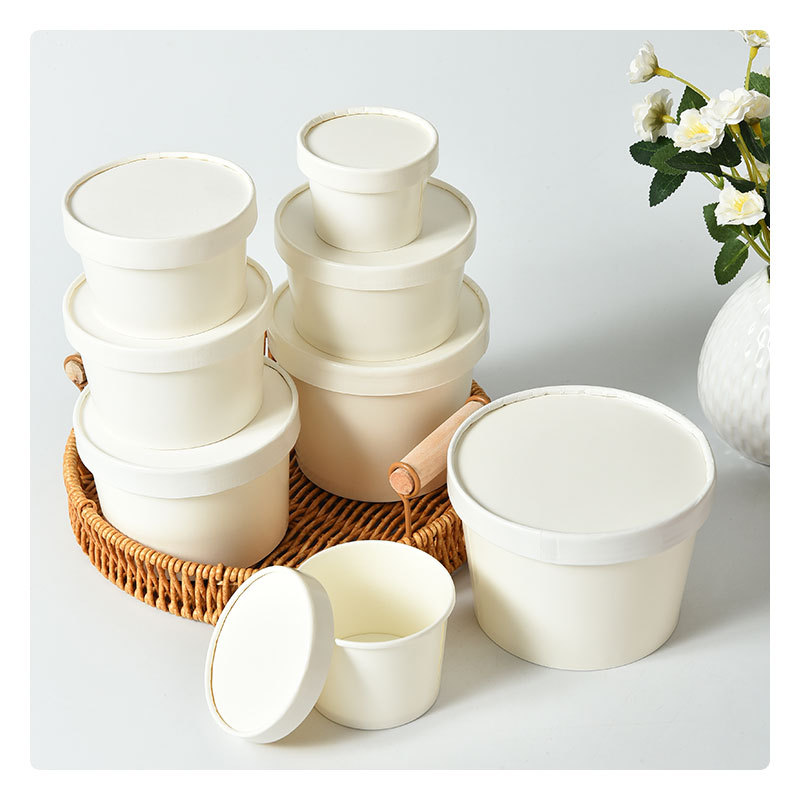 La taza de papel disponible del helado del cuenco del helado espesó el cuenco de papel 3oz-120ml del helado de la taza del yogur