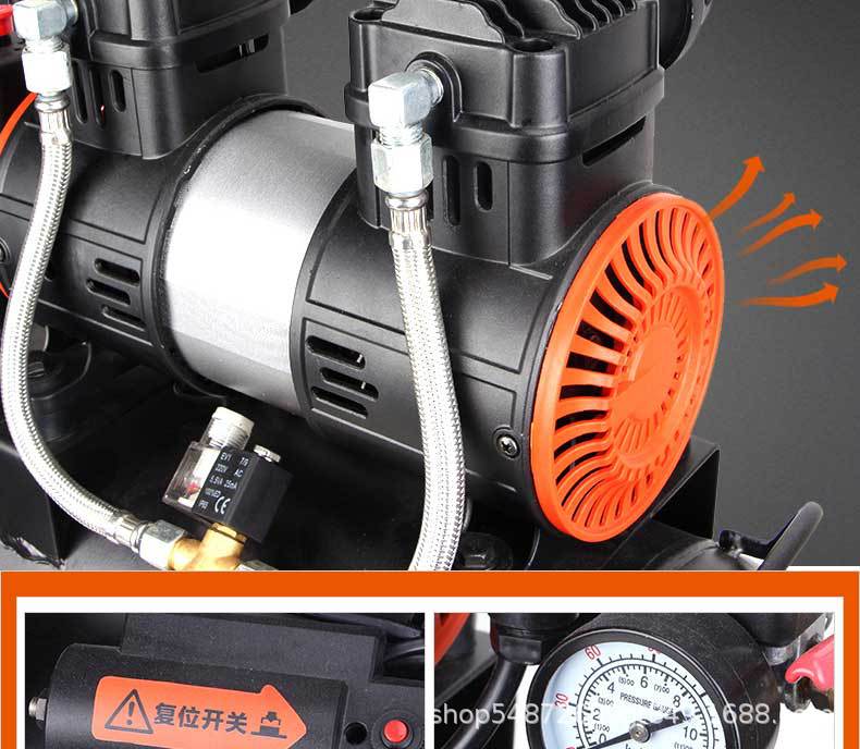 Small oil-free bass new mini woodworking spray paint nailing gun air compressor 220V oil-free silent air compressor