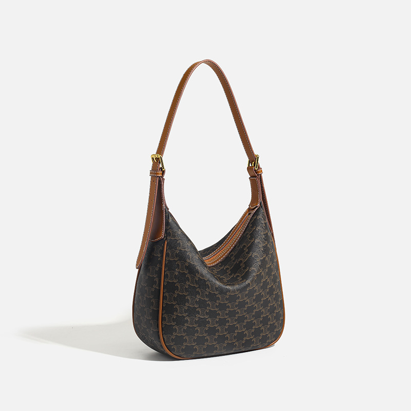 Bolso femenino 2024 nuevo bolso de piel blanda Hobo bolso de hombro moda 100% bolso de axila mujer bolso de hombro medio mes de moda