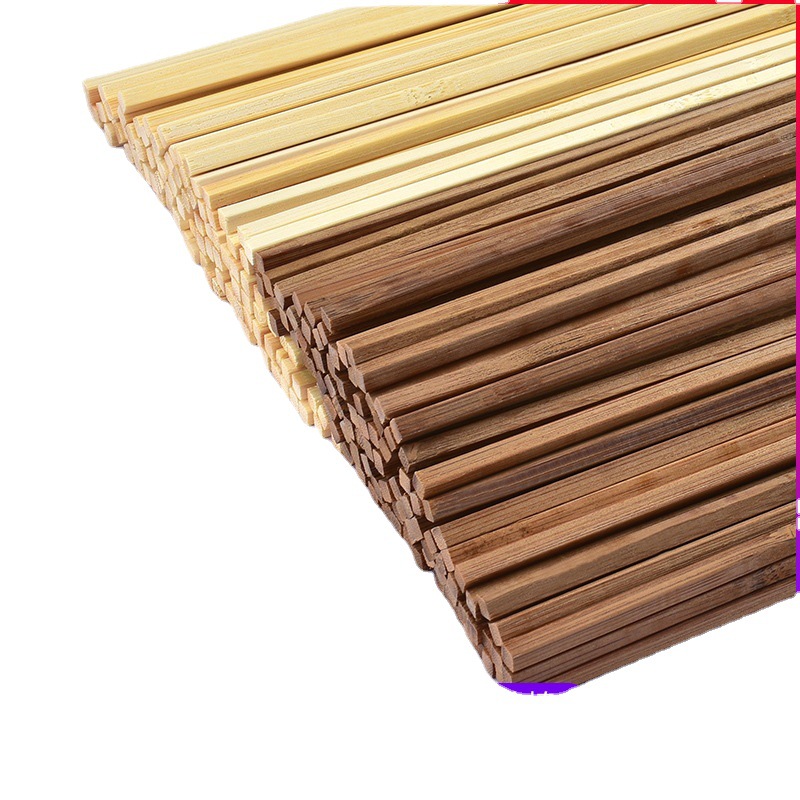 Modelo de construcción DIY hecho a mano carbonizado cuadrado palo de bambú cuadrado tira de Bambú