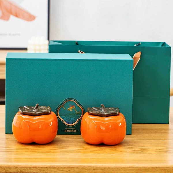 Δεεεεδ Large Persimmon Double Jar Blue Gift Box Set δεεεεδ