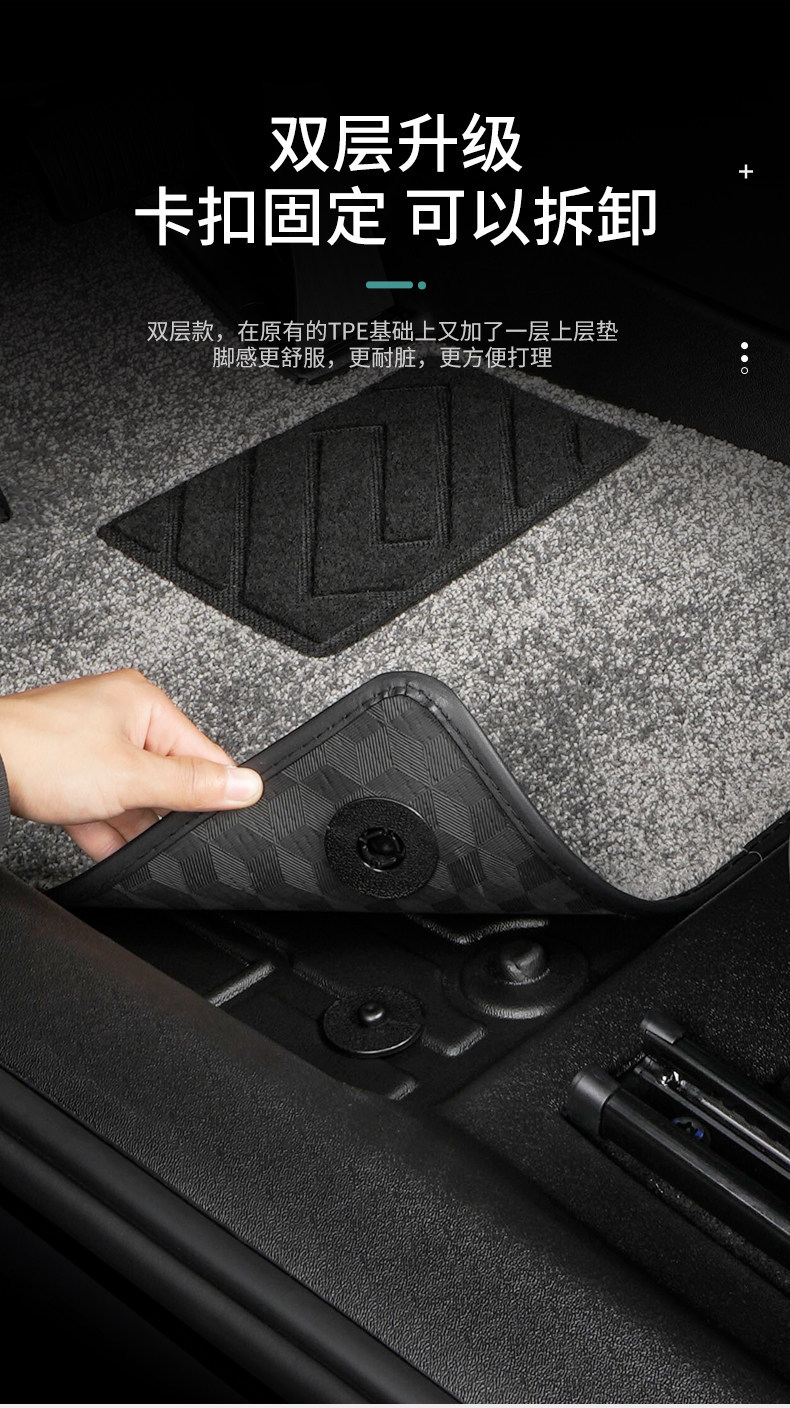 Specialized 21-25 Model Citroën Versailles C5X Full Surround Floor Mats with Decorative Trim and Threshold Protection Tpe Car Floor Mats