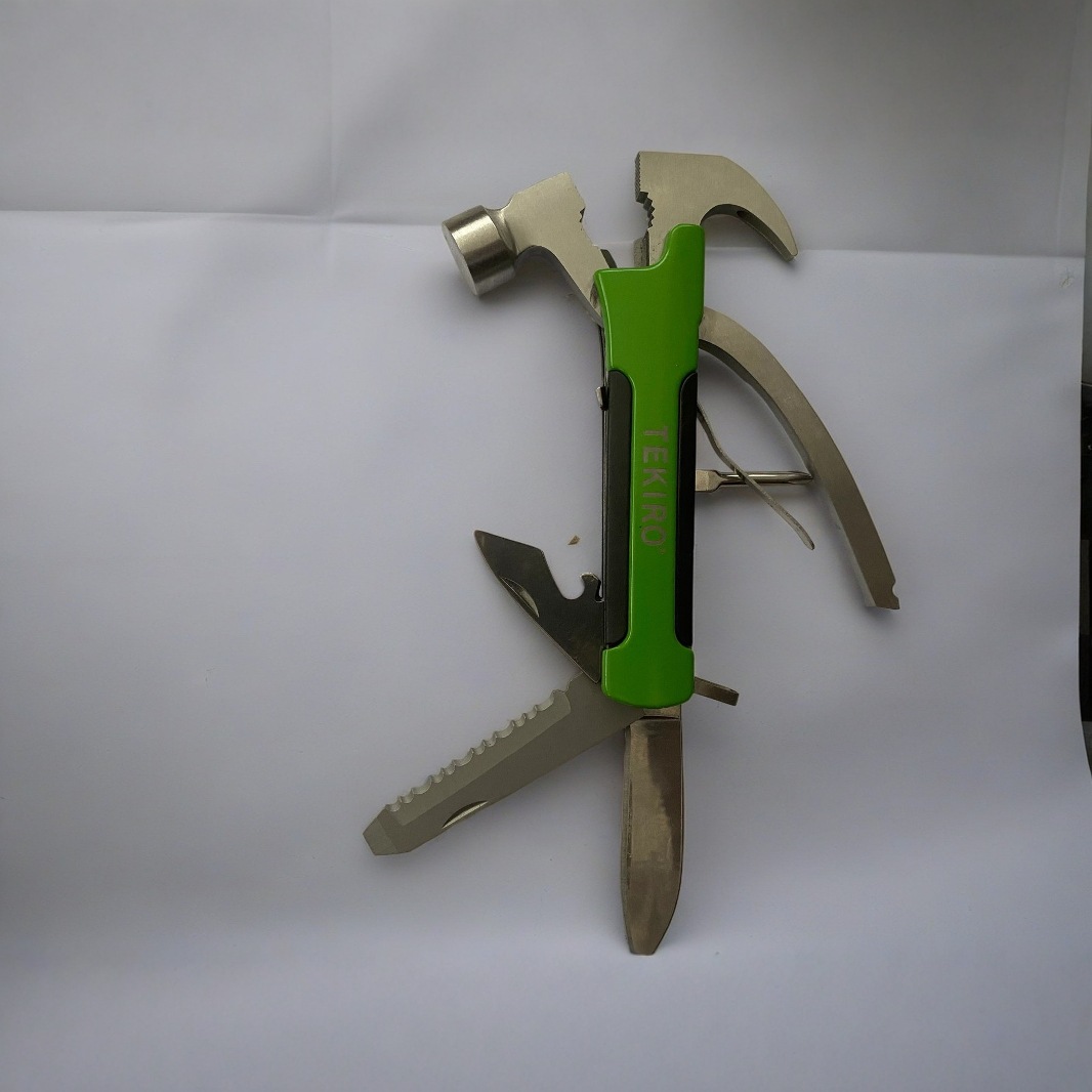 厂家直销多功能羊角锤2cr13不锈钢救生锤户外野营起地钉便携式