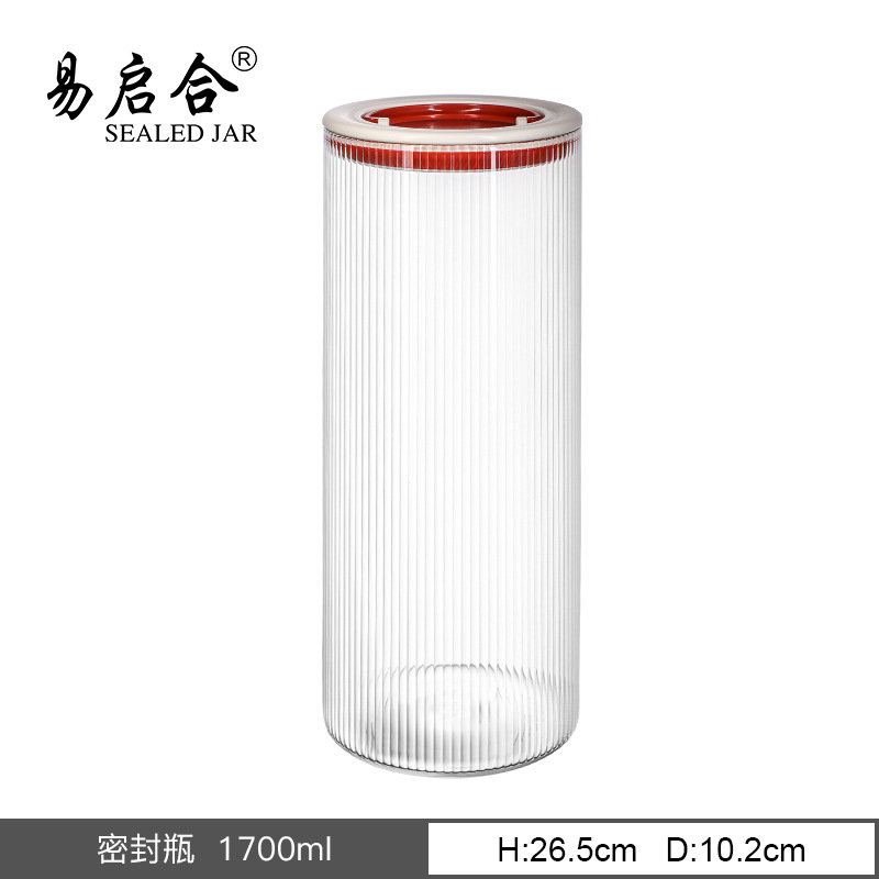 Fábrica directa de suministro de alta borosilicona tanque de vidrio sellado tanque de almacenamiento de frutas secas tangerinas al por mayor de alta borosilicona tanque de vidrio