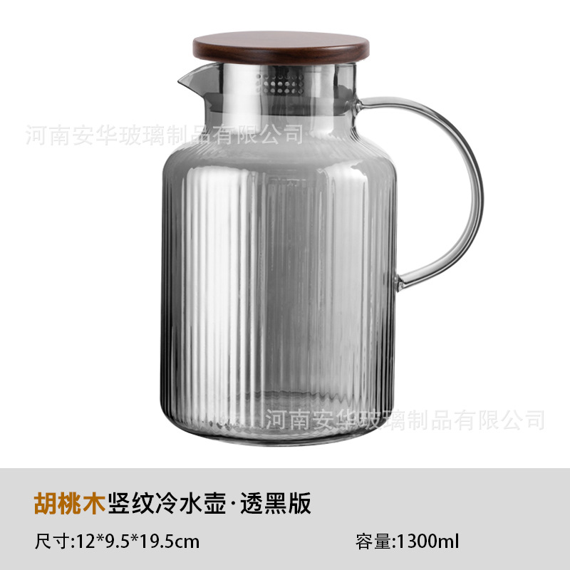 tetera de agua fría de vidrio resistente a altas temperaturas set doméstico de agua hirviendo de gran capacidad tetera de agua fría taza de agua fría tetera doméstica sala de estar