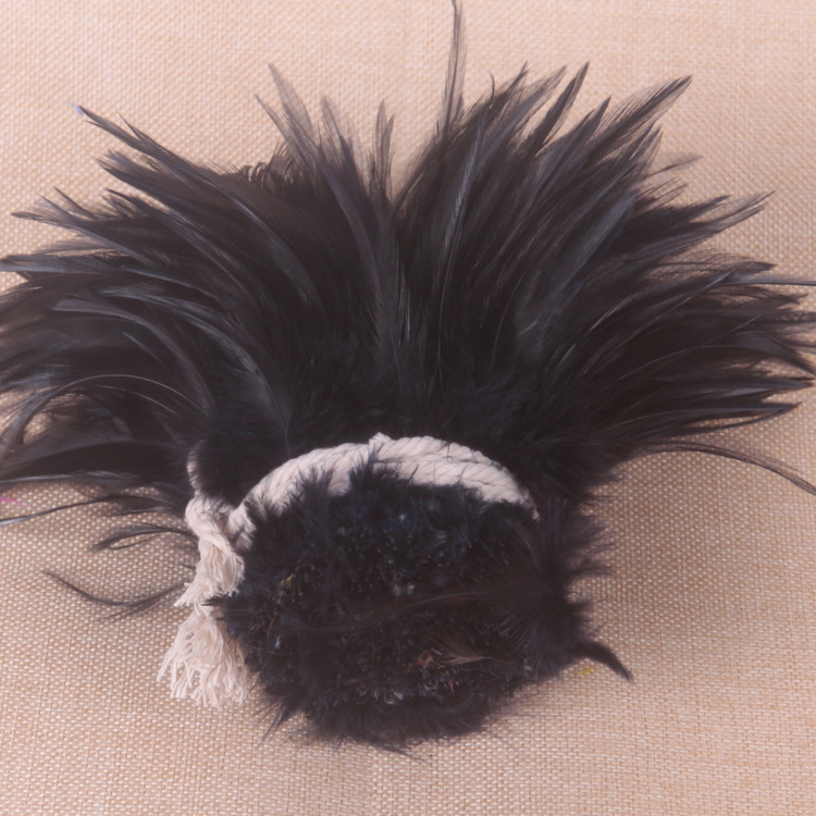 Plumas negras al por mayor diy materiales hechos a mano bolsas accesorios accesorios para niños jardín de infantes creativo curso de arte