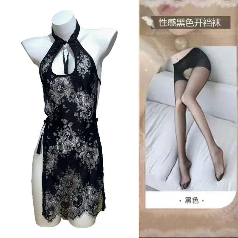 0907 블랙 + 블랙 가랑이 없는 양말