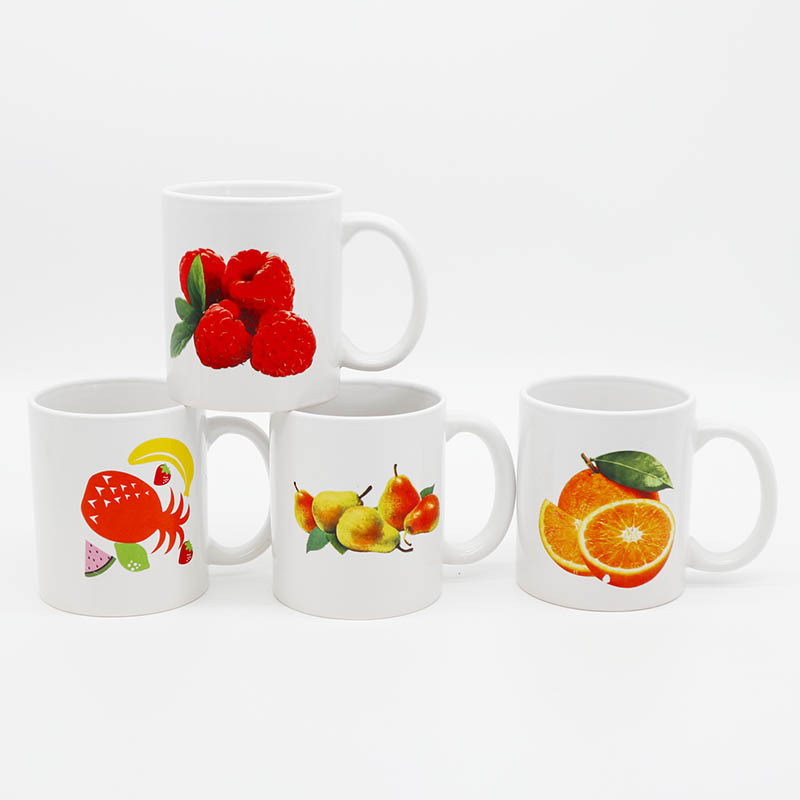 12OZ flor asada taza de cerámica recta taza de cerámica taza de agua creativa taza de leche taza de café al por mayor