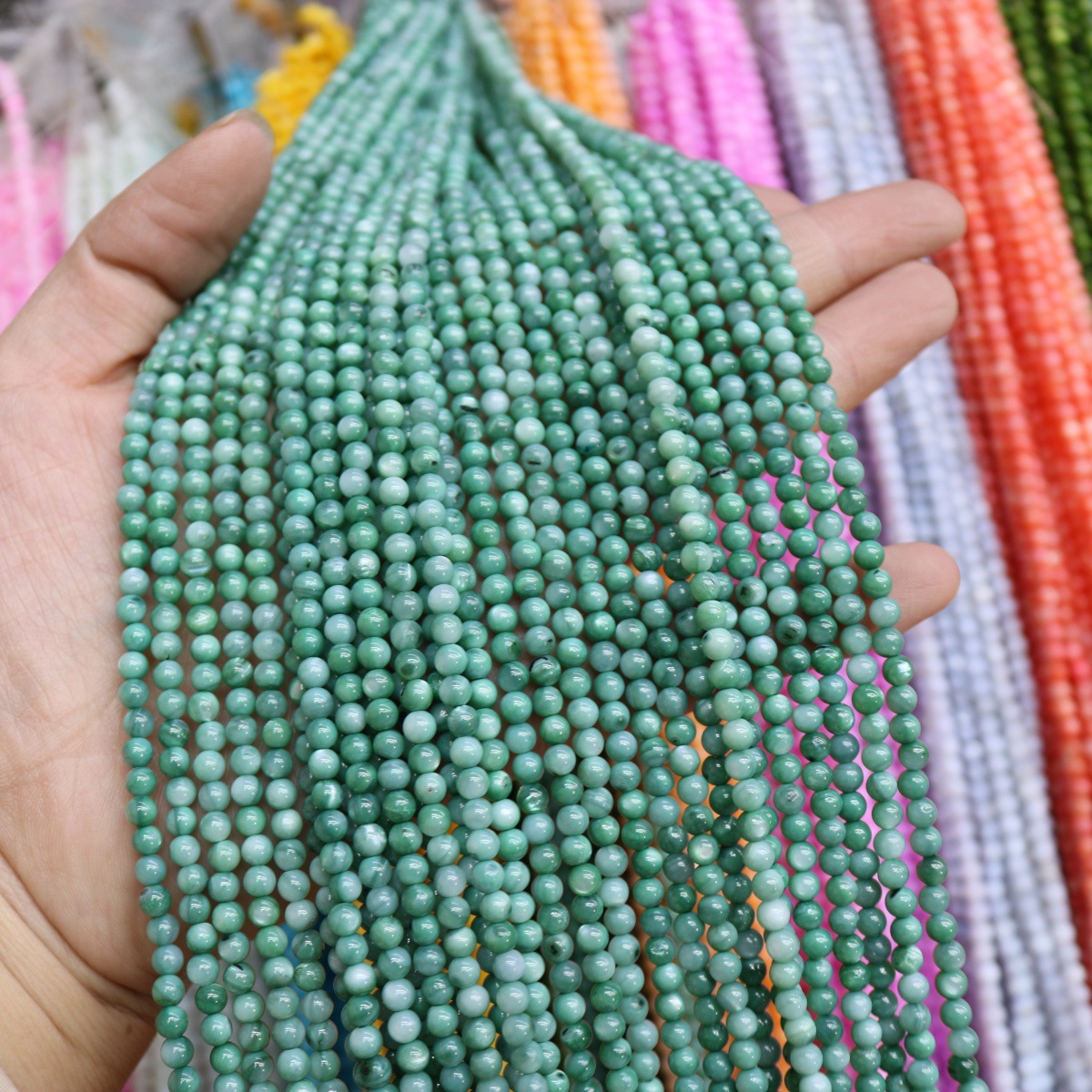Conchas de agua dulce naturales cuentas mixtas de color 4mm color monocromático bolas perlas sueltas diy joyería accesorios joyería al por mayor image 39