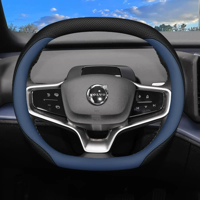 2024 Volvo steering wheel Steering wheel cover - volvo-ex30-double-d-type-black-blue-ultra-thin-model-other