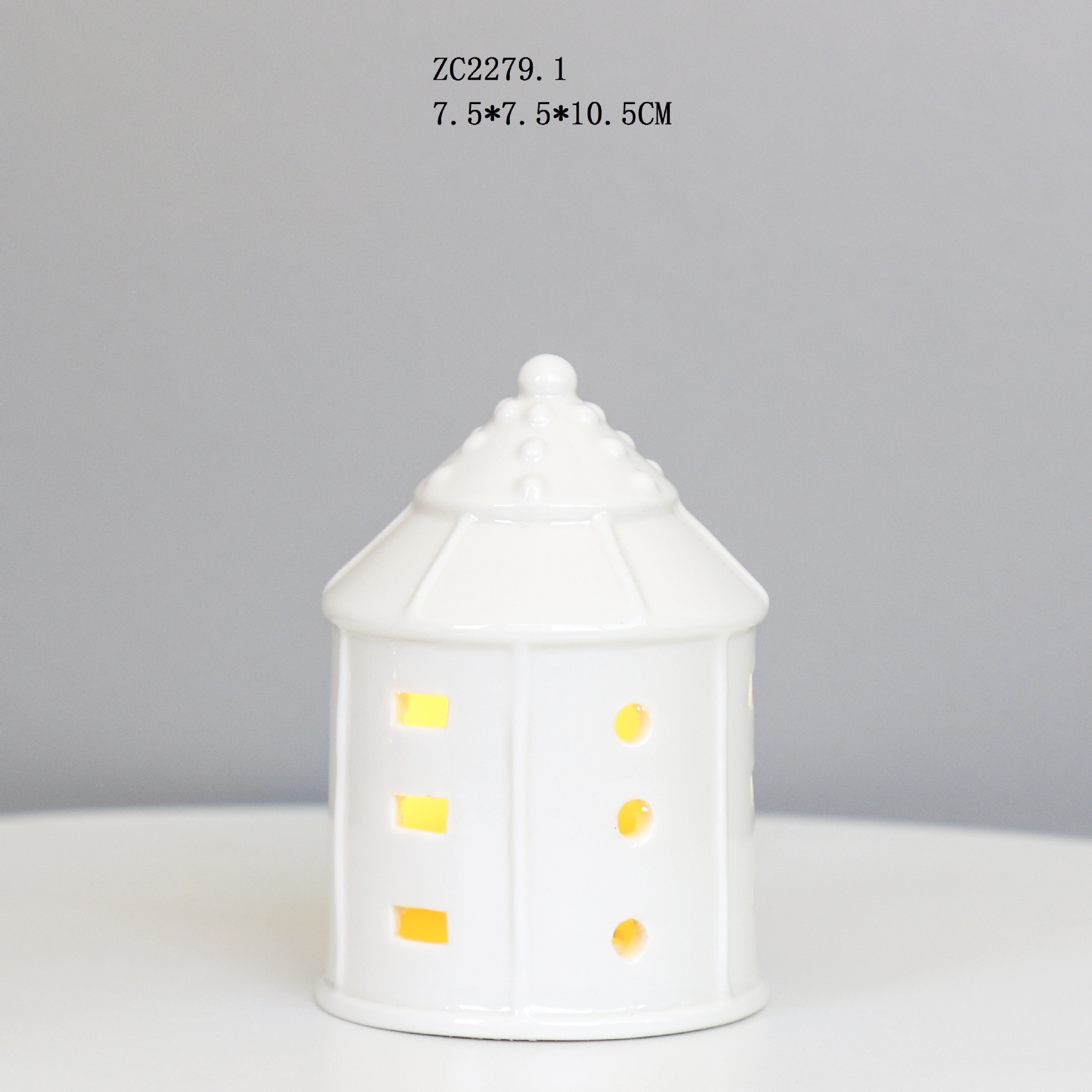 Casa de cerámica alta temperatura americana Comercio exterior pastoral porcelana artesanía decoración estudio entrada hueco noche luz ambiente