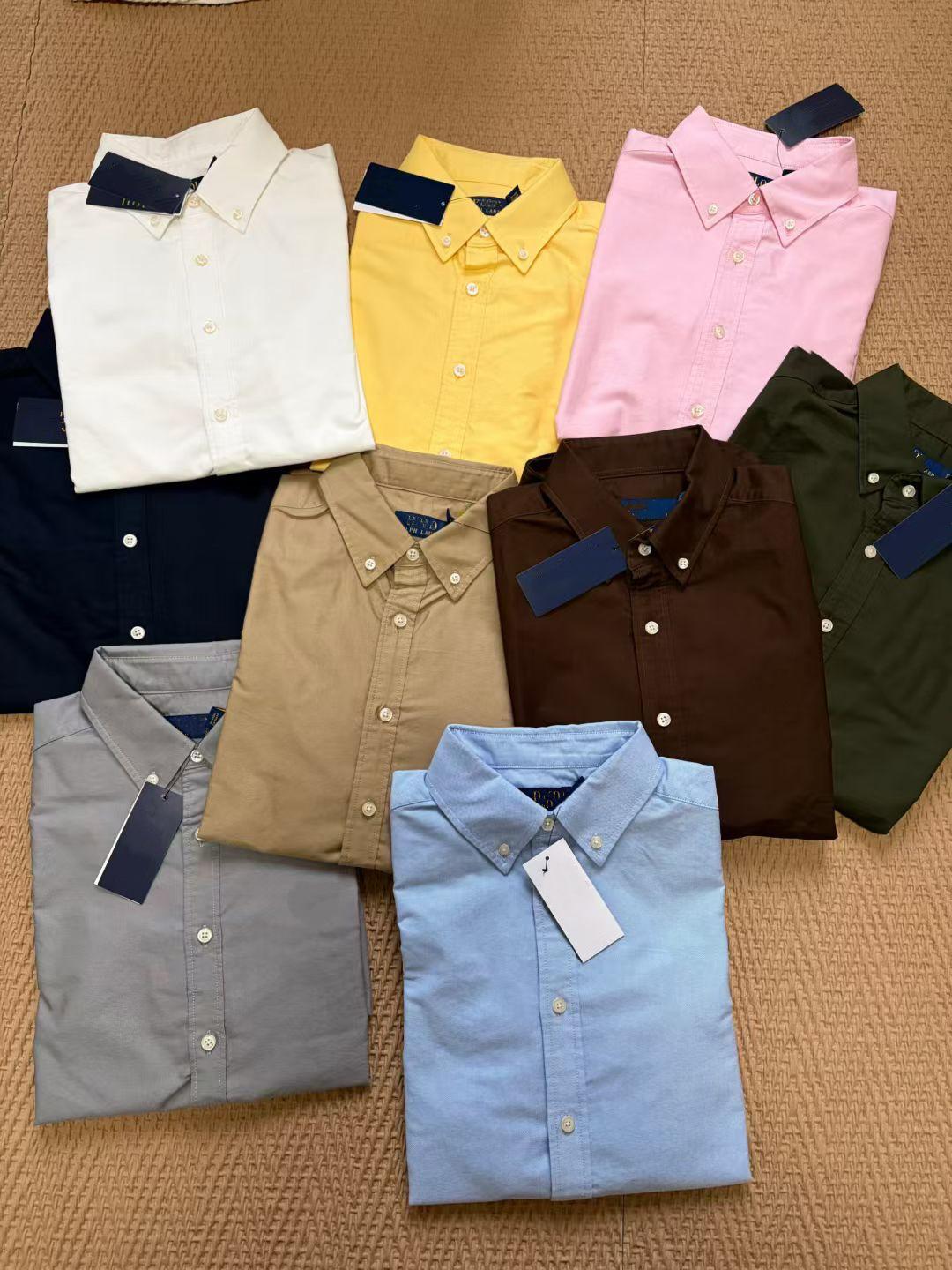 Pony, shirt, solid color classic quality long-sleeve for men and women, oxford cloth