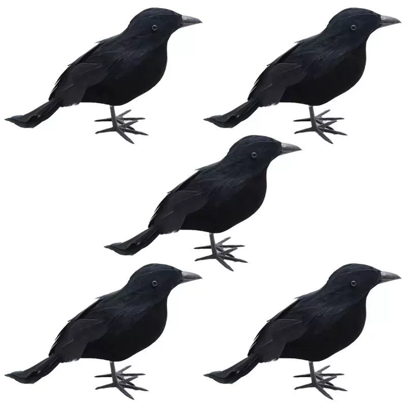 Bubble 绒 Crows Black Map Black Simulation Crow Sacrifice Halloween Decoration Private Private Propero Manufacturer Direct Conferry