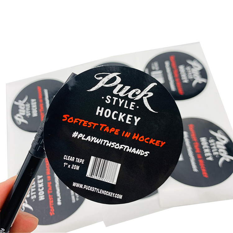 圆形透明一次性封口贴局部去胶方便撕开腰封logo食品商标分类贴纸