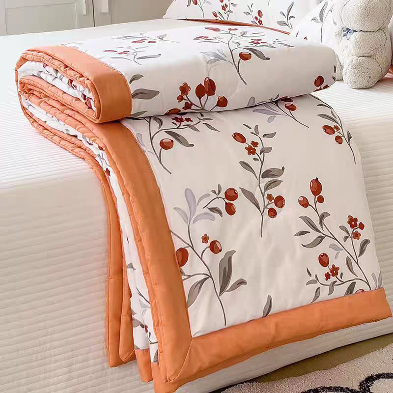 Summer Cool Quilt, Double Air-Conditioned Quilt, Summer Single Dormitory Quilt, Spring and Autumn Student Quilt, Machine Washable, Thin, Modern, Simple Style