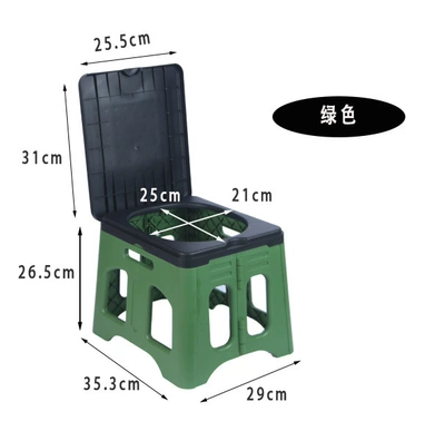 Anti-Odor Folding Toilet, Toilet – Kempinq və səyahət - small-green