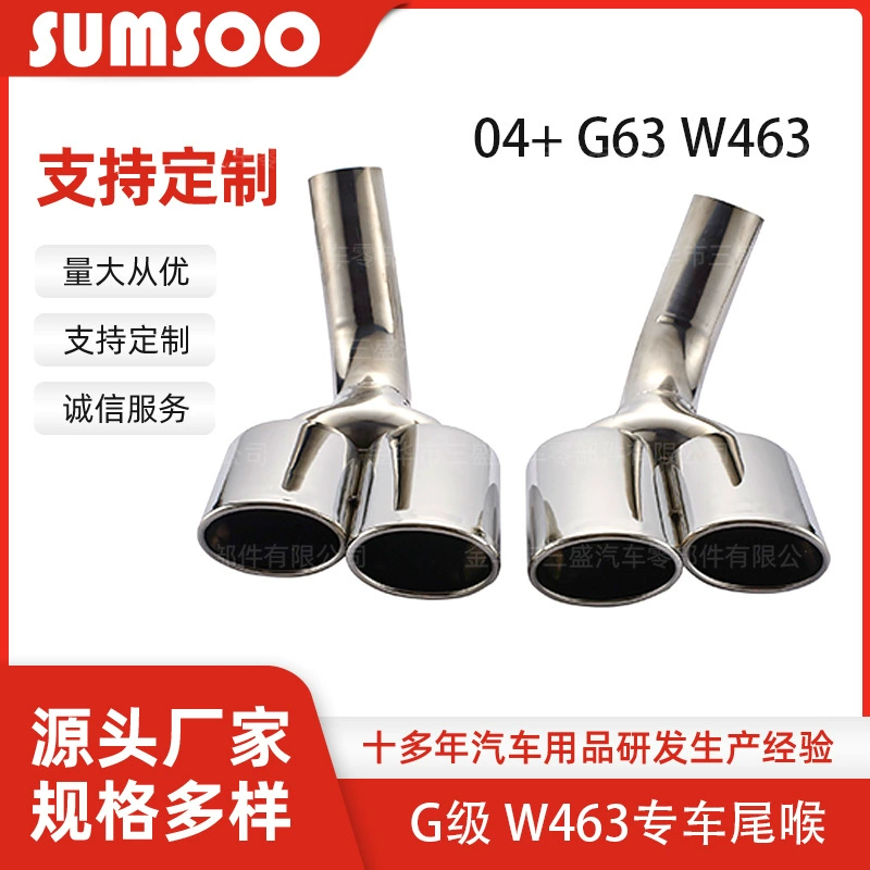 Прямые поставки с завода: выхлопная труба для G-класса W463, подходит для G500, G55, модифицированная G63, G65, двойная выхлопная труба, глушитель.