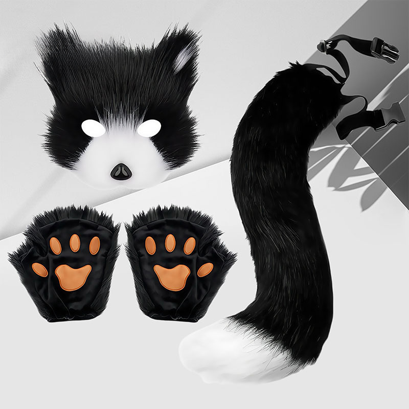 Ali's Same Style Fox Tail Suit, Adjustable Belt + Charming Eye Mask, Sexy Jersey, Full Set of Cosplay for Women