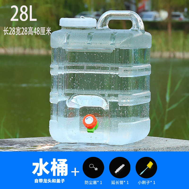 户外水桶家用储水用车载带龙头蓄水大容量装水饮水桶加厚纯净包邮|undefined